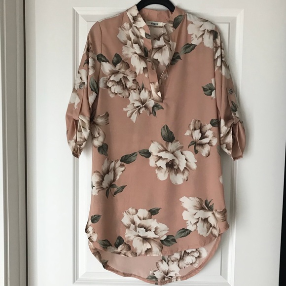 eloges Tops - Floral Hi-Lo Tunic